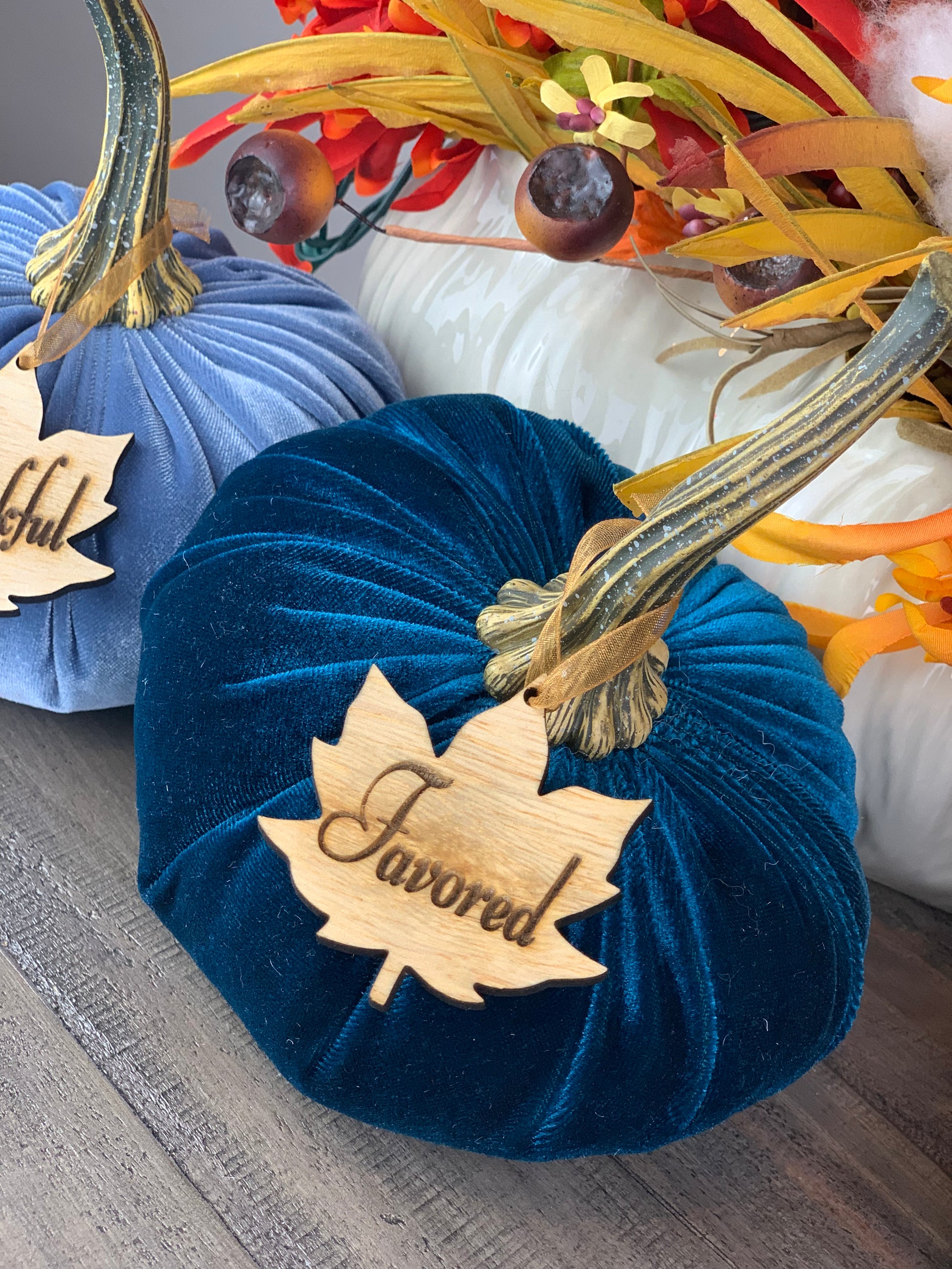 Large Velvet Pumpkins | Luxury Velvet Pumpkins | Kim's Touch